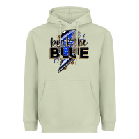 Matcha back the blue with lightning bolt Heavyweight Hoodie - Zillion Design Studio