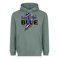 Sage back the blue with lightning bolt Heavyweight Hoodie - Zillion Design Studio