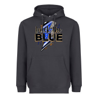 Smoke back the blue with lightning bolt Heavyweight Hoodie - Zillion Design Studio