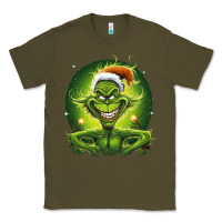 Army Green Grinch Classic Tee - Unal Design
