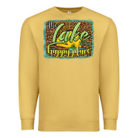 Antique Gold the lake is my happy place Premium Sweatshirt - HRA Design Shop