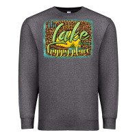 Charcoal Heather the lake is my happy place Premium Sweatshirt - HRA Design Shop
