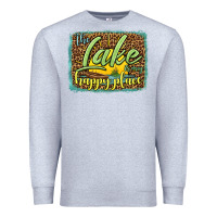 Heather Grey the lake is my happy place Premium Sweatshirt - HRA Design Shop