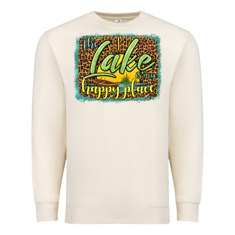 The Lake Is My Happy Place Premium Sweatshirt by HRA Design Shop | Teevron
