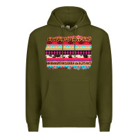 Army Green aztec western leopard cowhide background Premium Hoodie - AdoDesignShop