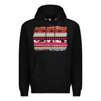 Black aztec western leopard cowhide background Premium Hoodie - AdoDesignShop