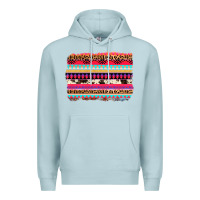 Blue Mist aztec western leopard cowhide background Premium Hoodie - AdoDesignShop