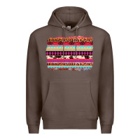 Coffee aztec western leopard cowhide background Premium Hoodie - AdoDesignShop