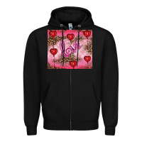 Black valentines day love Zipper Hoodie - RanaPortraitStore