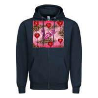Navy valentines day love Zipper Hoodie - RanaPortraitStore
