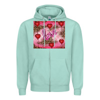 Seafoam valentines day love Zipper Hoodie - RanaPortraitStore