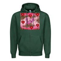 Sports Green valentines day love Zipper Hoodie - RanaPortraitStore