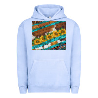 Pigment Grape Ice western aztec sunflowers turquoise cowhide Urban Hoodie - BarkalooDesign