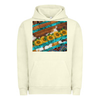 Pigment Pistachio western aztec sunflowers turquoise cowhide Urban Hoodie - BarkalooDesign