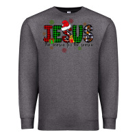 Charcoal Heather jesus the season for the season Premium Sweatshirt - CowhideDigitalArt