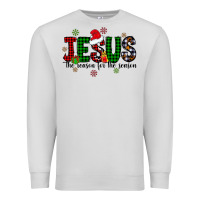 Dove Grey jesus the season for the season Premium Sweatshirt - CowhideDigitalArt