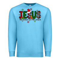 Ocean Blue jesus the season for the season Premium Sweatshirt - CowhideDigitalArt