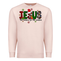 Pale Pink jesus the season for the season Premium Sweatshirt - CowhideDigitalArt