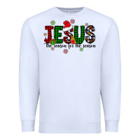 White jesus the season for the season Premium Sweatshirt - CowhideDigitalArt
