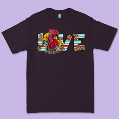 Love Rooster Head Premium Tee Designed By Lillyallendesigns