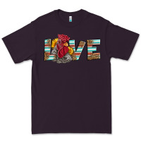 Plum love rooster head Premium Tee - LillyAllenDesigns