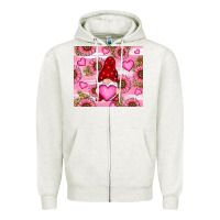 Valentines Day Gnomes Zipper Hoodie | Teevron