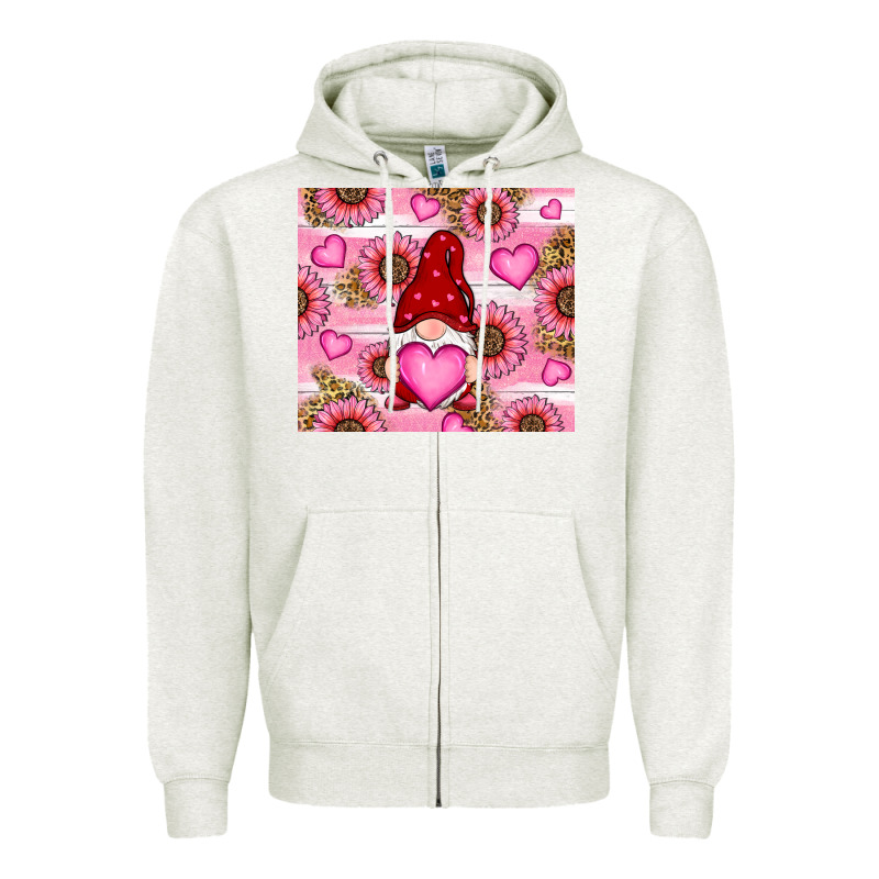 Valentines Day Gnomes Zipper Hoodie by RanaPortraitStore | Teevron