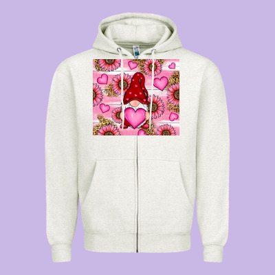 Zipper Hoodie valentines day gnomes