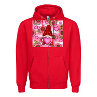 Red valentines day gnomes Zipper Hoodie - RanaPortraitStore