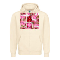 Sandshell valentines day gnomes Zipper Hoodie - RanaPortraitStore