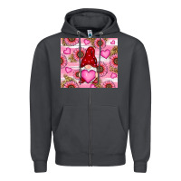 Smoke valentines day gnomes Zipper Hoodie - RanaPortraitStore