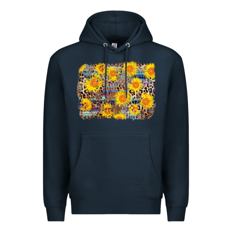 Aztec Sunflower Leopard Background Premium Hoodie by AdoDesignShop | Teevron