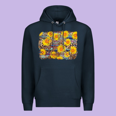 Aztec Sunflower Leopard Background Premium Hoodie Designed By Adodesignshop