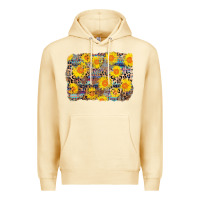 Pina Colada aztec sunflower leopard background Premium Hoodie - AdoDesignShop