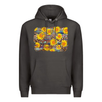 Smoke aztec sunflower leopard background Premium Hoodie - AdoDesignShop
