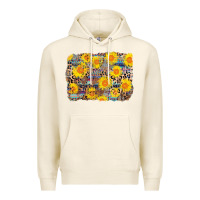 Tofu aztec sunflower leopard background Premium Hoodie - AdoDesignShop