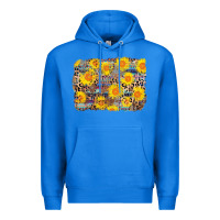 True Royal aztec sunflower leopard background Premium Hoodie - AdoDesignShop