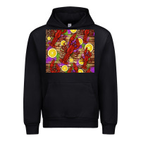 Black mardi gras crawfish and lemons Urban Hoodie - Jasminsmagicworld