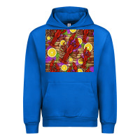 Cobalt mardi gras crawfish and lemons Urban Hoodie - Jasminsmagicworld