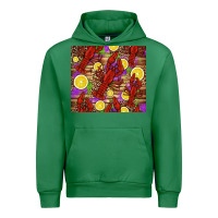 Emerald mardi gras crawfish and lemons Urban Hoodie - Jasminsmagicworld
