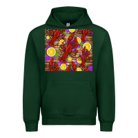 Forest Green mardi gras crawfish and lemons Urban Hoodie - Jasminsmagicworld