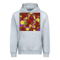 Heather Grey mardi gras crawfish and lemons Urban Hoodie - Jasminsmagicworld