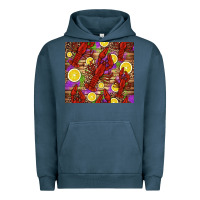 Pigment Midnight Navy mardi gras crawfish and lemons Urban Hoodie - Jasminsmagicworld