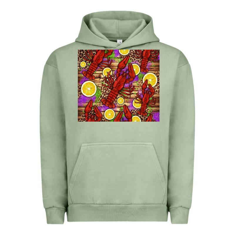 Mardi Gras Crawfish And Lemons Urban Hoodie by Jasminsmagicworld | Teevron
