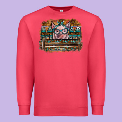 Mom Pig Premium Sweatshirt Designed By Sublimationcraftshop