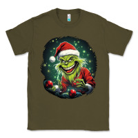 Army Green Grinch Classic Tee - Unal Design