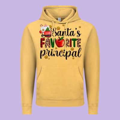 Santa's Favorite Principal Vintage Hoodie Designed By Adodesignshop