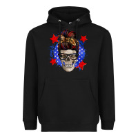 Black American mom skull Heavyweight Hoodie - Zillion Design Studio
