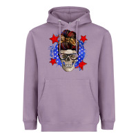 Lavender American mom skull Heavyweight Hoodie - Zillion Design Studio
