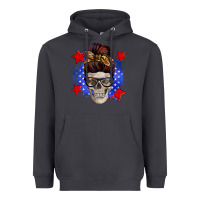 Smoke American mom skull Heavyweight Hoodie - Zillion Design Studio